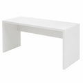 Scrivania Moderna Laccata Bianca con Porta PC per Ufficio e Studio, 180x73x69 cm, Made in Italy