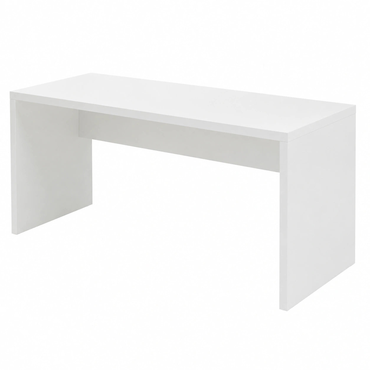 Scrivania Moderna Laccata Bianca con Porta PC per Ufficio e Studio, 180x73x69 cm, Made in Italy