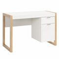 Scrivania moderna con cassetti per PC, 112,5x50x75 cm, ideale per ufficio e studio