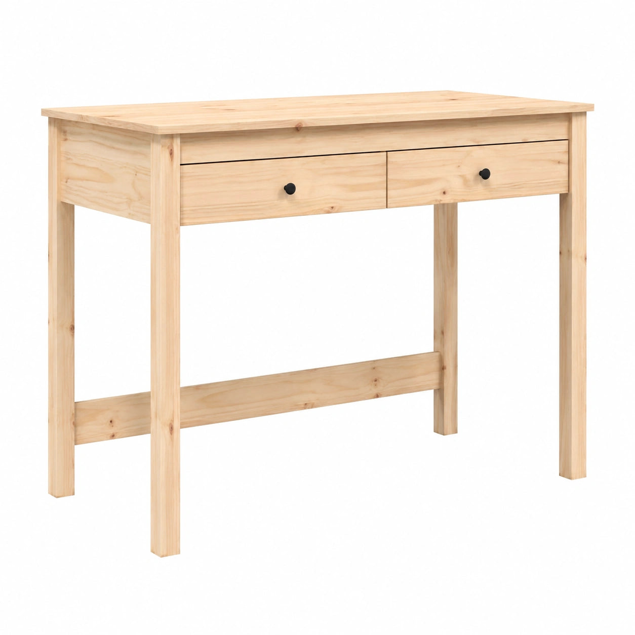 Scrivania in Legno Massello di Pino con Cassetti 100x50x78 cm