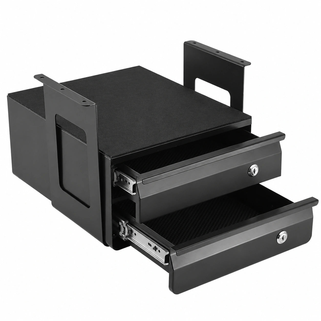 Organizer per Scrivania VEVOR con Cassetto Estraibile a Due Strati, 365x335x250 mm, Nero