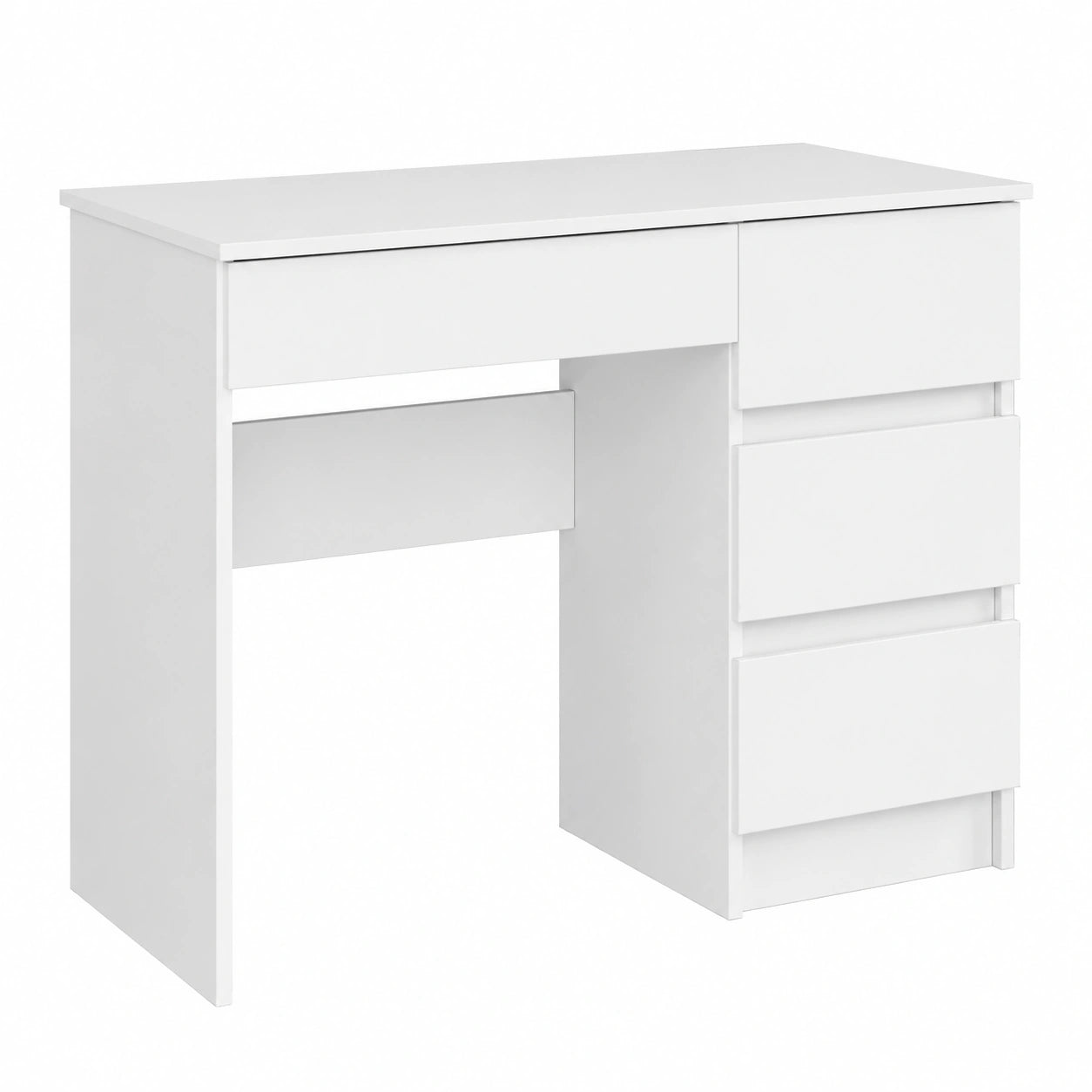 Scrivania Ufficio AKORD A-7 con 4 Cassetti, Bianco, 50x90x77 cm