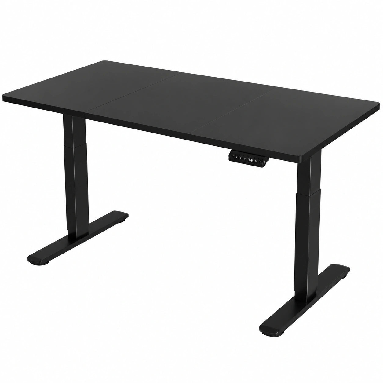 Scrivania Regolabile in Altezza Elettrica, 160x80 cm, Supporti Telescopici, Piano Diviso