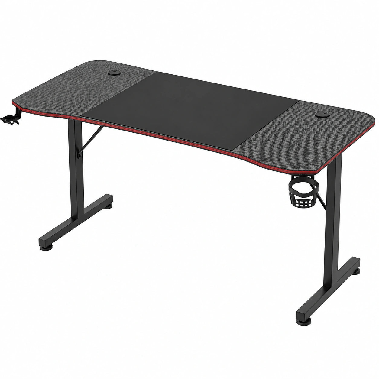 Scrivania Gaming JUMMICO 160x60, Tavolo in Fibra di Carbonio per Giocatori e Ufficio