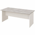 Scrivania in Legno per Computer Ufficio, Tavolo Porta PC Moderno, Resistente a Urti e Graffi, 180x80x74 cm, Cemento e Bianco
