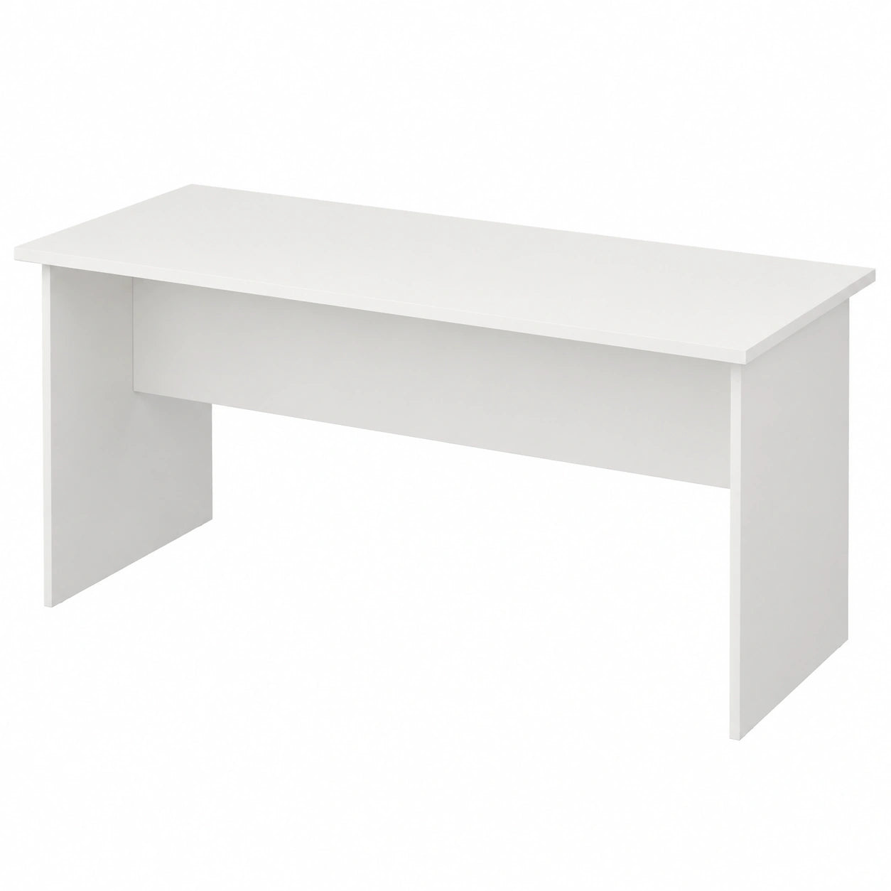 Scrivania Moderna in Legno per Computer, Tavolo da Lavoro Resistente per Ufficio e Casa, 160x80x74cm, Colore Bianco