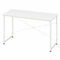WOLTU Scrivania per Computer in Rovere Chiaro, 140x60 cm, Tavolo da Lavoro Moderno con Struttura in Metallo, Ideale per Ufficio e Studio