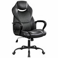 Sedia Ergonomica da Ufficio Nera con Supporto Lombare Regolabile