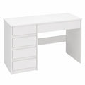 Scrivania Salvaspazio con Cassetti per Ufficio e Camera, 110x50x75cm, Bianco
